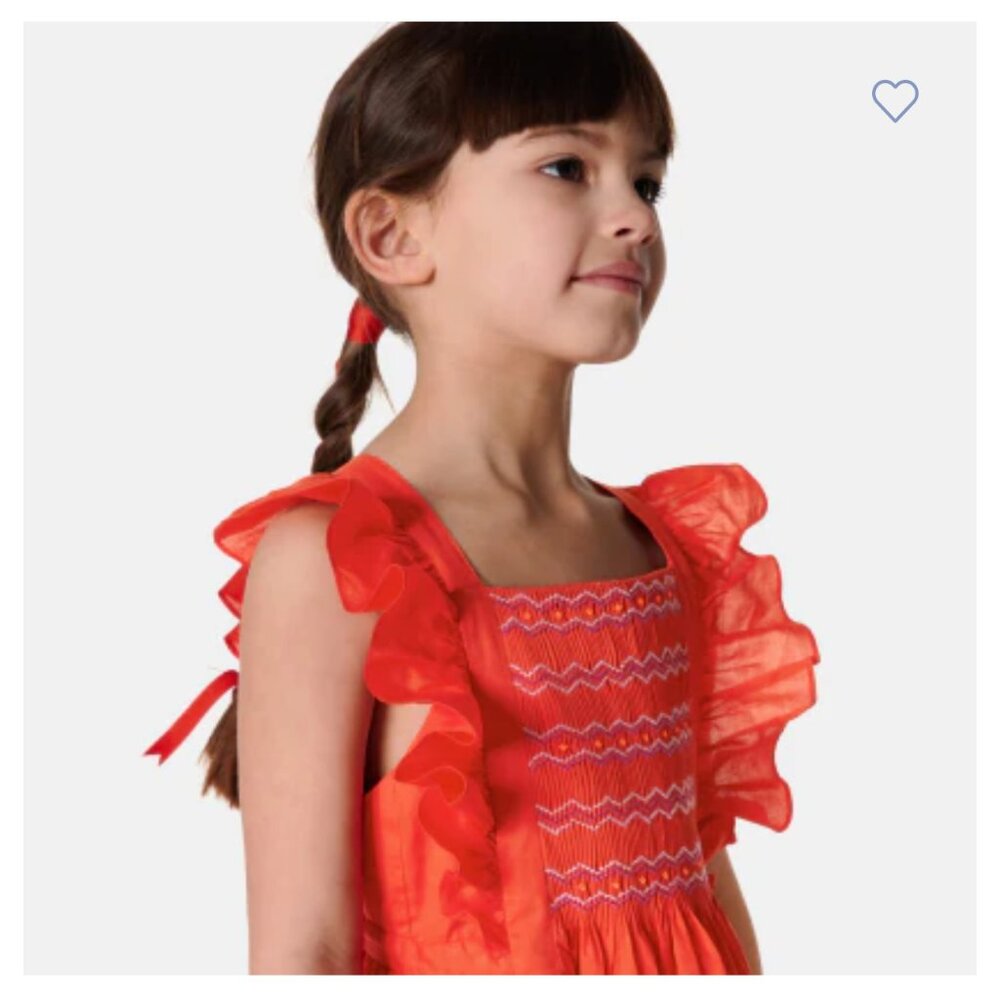 Jacadi Ruffle Smocked Dress